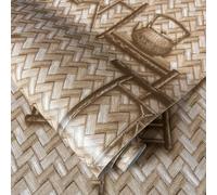 YOYUMI Papier Peint Autocollant tapis en paille de rotin | Papier peint pour bureaux, chambres d'hôtes, armoires et plateaux de table, autocollants à faire soi-même