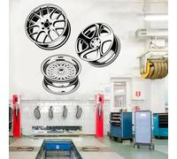 YOZYOOOZ Autocollants de roue de voiture, autocollants de décoration de garage de service automobile, jantes, magasin, graphiques de pneu de roue, autocollants d'art en vinyle