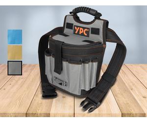 YPC Rapid Sacoche Ceinture à Outils XXL - Ceinture à Outils Professionnelle, Grande Ceinture de Travail, Sacoche à Outils Imperméable avec Passants, Résistante à la Déchirure, Poignée de Transport, 11