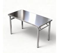 YPIOUREN Plan de Travail Cuisine, Desserte INOX, Meuble Exterieur | Conception Pliable, Facile À Ranger, Avec Une Capacité de Charge Allant Jusqu'à 200 Kg(100x50x75cm/39.4x19.7x29.5in)