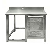 YPIOUREN Plan de Travail INOX, Plan de Travail Cuisine, Meuble INOX | Peut Contenir des Bouteilles de Gaz, Capacité de Charge de 300 Kg(Model A,100x50x75cm/39.4x19.7x29.5in)