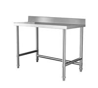 YPIOUREN Table INOX, Plan de Travail Cuisine, Table Plancha Exterieur | Avec Dossier en Acier Inoxydable, Résistant aux Éclaboussures et Capacité de Charge de 200 Kg(90x60x80cm/35.4x23.6x31.5in)