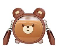 Yplkm Gourde Enfant, 750ML Bouteille D'eau En Forme D'ours Kaw-aii Bouteille Avec Bandoulière Réglable, Bouteille D'eau Pour Bouteille Anti-fuite Réutilisable Pour Ecole Maternelle