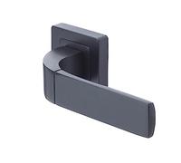 YALE -YPP7-B-PE Poignée de porte carrée de 7 noir YALE - Modèle Bologna - passage de cylindre euro