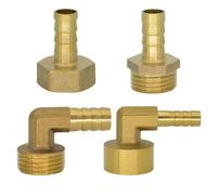 YQBS - queue de barbe en laiton, tuyau de 6mm 8mm 10mm 12mm 19mm 1/4 3/8 1/2 3/4 coude mâle femelle, connecteur de tuyau, raccord adaptateur de coupleur de Joint Jaune Bronze