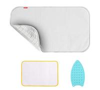YQMAJIM Tapis de Repassage épais et Portable, résistant à la Chaleur pour Machine à Laver, sèche-Linge, Dessus de Table, comptoir, Planche à Repasser pour Petit Espace (48,3 x 83,8 cm), argenté
