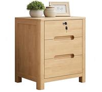 YQMHEZ Table de Chevet Table Chevet avec 3 Tiroirs de Rangement Tables de Nuit en Bois avec Serrure Poignée À Rainure Rail Coulissant en Métal for Salon Chambre À Coucher Bureau(ColorC,18.7in)