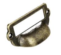 YQNISCU 1pc 82 * 40mm Meubles décoratifs Armoire tiroir boîte boîtier Fer métal étiquette étiquette Tirer Cadre poignée fichier Porte-Badge