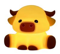 YQNISCU Veilleuse Mignonne en Silicone avec capteur Tactile, lumière de Vache des Highlands, à intensité Variable, for Chambre d'enfant, Chevet de Chambre à Coucher