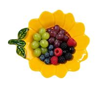 Yqooup Assiettes Vaisselle décorative et porte-repas en céramique | Assiette à Fruits en Forme de pour Snacks Salade Desserts Petit-Déjeuner Fête de Crémaillère Anniversaire Réunion