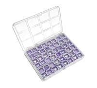 Yqooup Boîte de Rangement pour Ongles | Coffret de 48 Compartiments pour Strass - Conteneur à Accessoires de manucure | pour Voyage Maison Bureau Chambre Dormoir Université