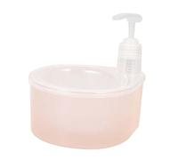 Yqqhrbm Distributeur de Savon de Cuisine 2 En 1 avec Porte-éponge, Design Original, En Polypropylène avec Pompe Manuelle, Capacité de 1000 Ml, Idéal pour Les, Orange