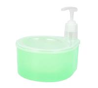 Yqqhrbm Distributeur de Savon de Cuisine 2 En 1 avec Porte-éponge, Design Original, En Polypropylène avec Pompe Manuelle, Capacité de 1000 Ml, Idéal pour Les, Vert