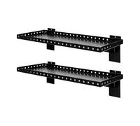 Yqqhrbm Étagère Murale Perforée Rectangulaire Re Maximale 80 LB Étagère Rangement Rebords Surélevés Faible Hauteur Plateau à Perforé