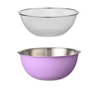 Yqqhrbm Lot de 2 Passoires En Acier Inoxydable 304 pour Pâtes, Lavage Du Riz, 24cm