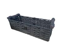 Yqqhrbm Panier de Rangement, Panier pour Papier Toilette, Organisateur Empilable pour Armoire, Contenant En Cordelette pour Les Collations et Les Cosmétiques , Noir