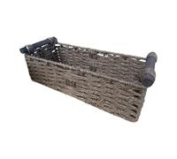 Yqqhrbm Panier de Rangement, Panier pour Papier Toilette, Organisateur Empilable pour Armoire, Contenant En Cordelette pour Les Collations et Les Cosmétiques , Brun