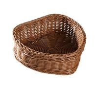 Yqqhrbm Panier En Forme de Cœur Tressé à La Main pour La Table à Manger, Solution de Rangement Multifonctionnelle pour Les Fruits, S