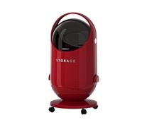 Yqqhrbm Poubelle Pression Grande Capacité 20L Bac à Déchets Roulettes Pivotantes Couvercle Rabattable Structure Double Couche Étanche Convient pour Salon, Rouge