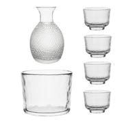 Yqqhrbm Service à Saké Japonais Comprenant et Une Carafe, Un Pichet à Saké Transparent, élégant et Polyvalent, Idéal Comme Cadeau de Pendaison, clair