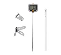 Yqqhrbm Thermomètre de Cuisson Numérique à Viande avec Sonde en Acier Inoxydable - Thermomètre de Cuisson Multifonctionnel pour Confiserie et Friture à Air Ch, Gris