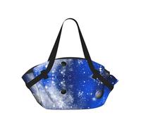 YQxwJL Couverture de pique-nique et sac fourre-tout 2 en 1 imprimé planète galaxie pour l'extérieur, tapis de plage 94 cm, couverture de sol pliable pour le camping