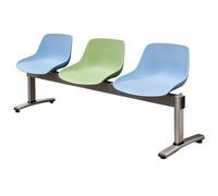 Yqyc Banc de Salle D'attente 3 Places, Assemblage, Charge Maximale 600kg, Coloris Bicolore, Structure Métallique, Hôpitaux et Écoles(Green+Blue)