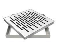 Yqyc Grille de Drainage Carrée, Grille pour Regard D'eaux Pluviales | Grille robuste pour caniveau de sol, épaisseur de 2 mm, grille d'évacuation des eaux de pluie(150mm/5.9in)