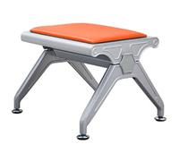 Yqyc Sièges Visiteurs Résistants pour Bureaux, Siège Individuel avec Coussin, Charge Maximale 150 Kg, Structure Carrée en Métal, 49x50x41cm(Orange)