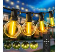 YRATERVSR Guirlande Lumineuse Guinguette Exterieur Led 15M avec 18+1 G40 Ampoules Guirlandes Guinguette Lumineuses Extérieur IP44 Étanche pour Jardin Terrasse Balcon Mariage