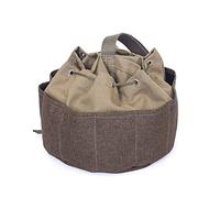 YRHH Sac À Outils À 6 Poches avec Cordon De Serrage, Toile, Seau Kaki Sacs De Parachute pour Petites Pièces Organisateurs De Vis pour Sac