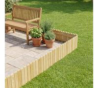 YRHome 200 x 40 cm - Palissade flexible en bois - Bordure de tonte pratique et bordure roulée - Bordure de pelouse - Bordure de parterre de 3 mm d'épaisseur - Pour jardin, nature
