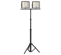 YRHome Projecteur LED rechargeable 2x100W avec trépied noir, IP66, intensité variable, recharge USB-C, télécommande pour une utilisation en intérieur et en extérieur