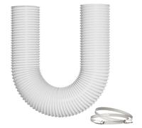 Yrichtra Gaine VMC 100mm x 5m, 5 Couches Renforcées, Isolation Thermique et Acoustique, Longueur Ajustable, Sans Odeur, avec Colliers - Idéal pour Ventilation et Système d'Évacuation, Blanc