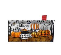 YROHGKPN Housse de boîte aux lettres pour décoration d'automne, durable, tissu polyester avec aimants, 53,3 x 45,7 cm, motif fantôme, housse de boîte aux lettres magnétique