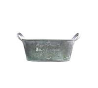 YROHGKPN Pot de fleurs, bac à plantes, seau en métal, pots de fleurs, jardinières surélevées, seau de plantation de ferme, pots de fleurs en fer avec doubles poignées