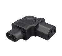 YROHGKPN Prise d'alimentation coudée vers droite IEC320 C8 vers C13, fiche mâle en forme de 8 vers C13 femelle, adaptateur de conversion coudé latéral, adaptateur mâle vers femelle, rallonge