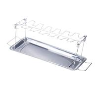 YROHGKPN Support à nervures avec capacité pour la cuisson en plein air, construction en acier inoxydable 304 avec bac récupérateur d'huile fourni, support de cuisson à nervures inoxydables