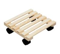 YROHGKPN Support pour plantes en bois avec roue, support robuste pour plantes, roulettes, base à roulettes solide, plateau roulant, jardinière en bois
