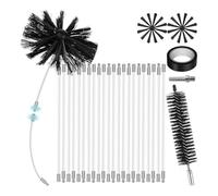 YROHGKPN Systèmes de nettoyage de ventilation multi-usages avec tiges flexibles pour sèche-cheminée et gaz d'échappement de cuisine efficace, brosse de cheminée facile à utiliser