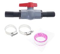YROHGKPN Vyanveo Vyanveo Robinet sphérique en plastique - Filetage intérieur : 32 mm - Raccord de tuyau - Pour aquariums et bassins - En PVC - Avec raccord de tuyau