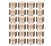 YRREATY 24 Pièces Étiquettes Décoratives pour Pots de Bougies Boîtes de Rangement Vides Bougeoirs en Fer Blanc Porte-Bougies Récipients Ronds en Étain, Durables