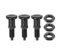 YRREATY 3 Pièces Poussoir à Ressort à Bille à Emboîtement M10x1 Filetage 5 mm Diamètre de la Broche. Bouton de Retour en Acier au Poussoir Rétractable