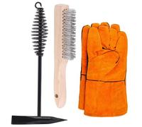YRREATY 4 Outils D'Élimination des Scories de Soudage: Marteau Burineur de Soudage avec Manche à Ressort Hélicoïdal et Brosse Métallique avec une Paire de de Soudage