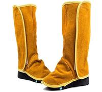 YRREATY Chaussures de Protection pour le Soudage - Spats en Cuir pour le Soudage, Couvre-Bottes Résistants au Feu, Résistants à la Chaleur et à L'Abrasion pour les Pieds des Soudeurs.