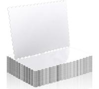 YRREATY Feuille de Gâteau en Feuille d'or 14x10 Pouces 20 Emballage Rectangle Panneau à Gâteau Jetable Bases de Gâteau en Carton Jetable pour la Cuisson Blanc