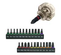 YRREATY Mini Tournevis Court et Trapu 25 en 1 pour Espaces Restreints, Embouts en Acier S2 Torx de Sécurité, Plat et Hexagonal