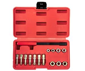 YRREATY Set Universel de 15 Pièces de Chasse-Filets Métriques Kit de Retouche de Filets M6 M8 M10 avec Étui