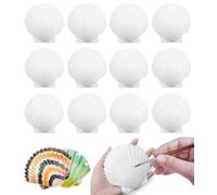 YRUHAN Coquilles Saint Jacques, Coquille Saint Jacques, Coquillages Blancs, Fait à la Main Créatif, Matériau Naturel, Peinture DIY, Convient pour L'artisanat, la Décoration de Mariage (10-11CM)