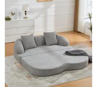 Yrxin Canapé modulaire sans os 2 en 1 avec coussin, canapé nuage avec fonction de sommeil, canapé-lit double pliable, canapé-lit polyvalent pour salon, chambre à coucher, chambre d'amis, chenille